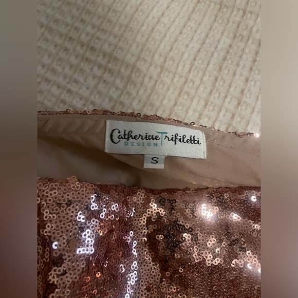 Catherine trifiletti pink sequin skirt and crop set bottoms small top medium - Picture 7 of 8